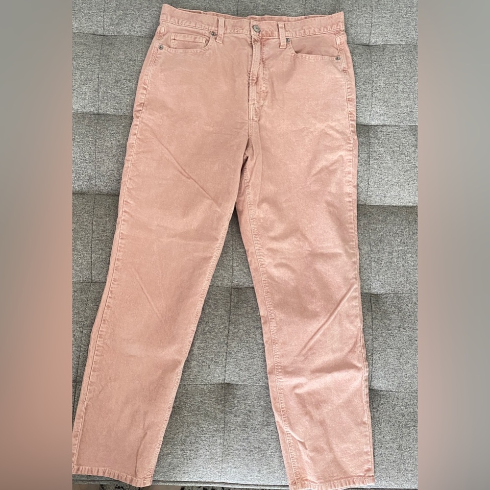 womens american eagle pink cord mom jean